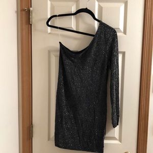 Shimmer One Shoulder Bodycon Dress